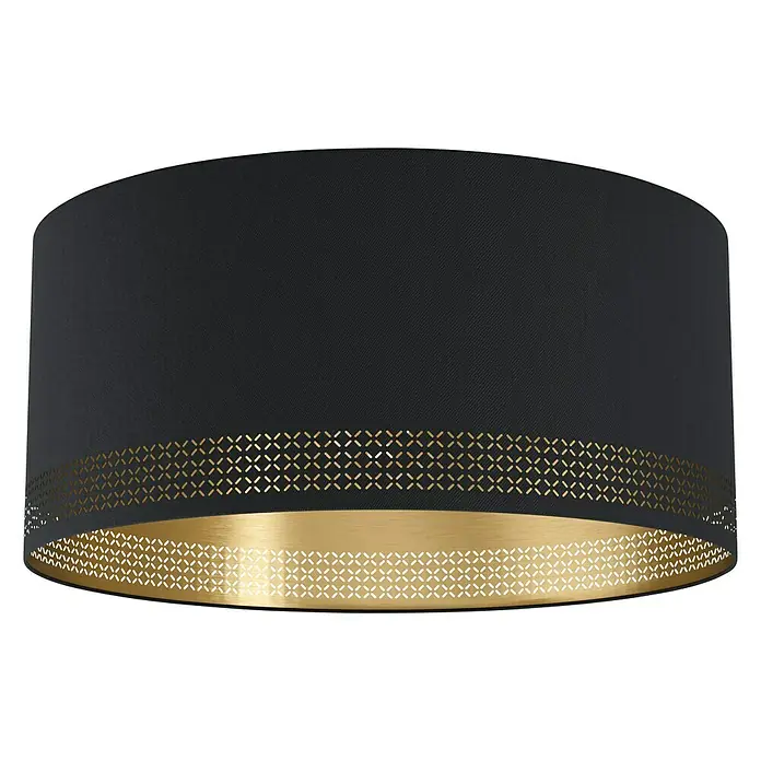 Eglo Esteperra Deckenleuchte rund - 40 W, Ø x H: 475 mm x 24 cm, Schwarz, E27 - Vorderansicht