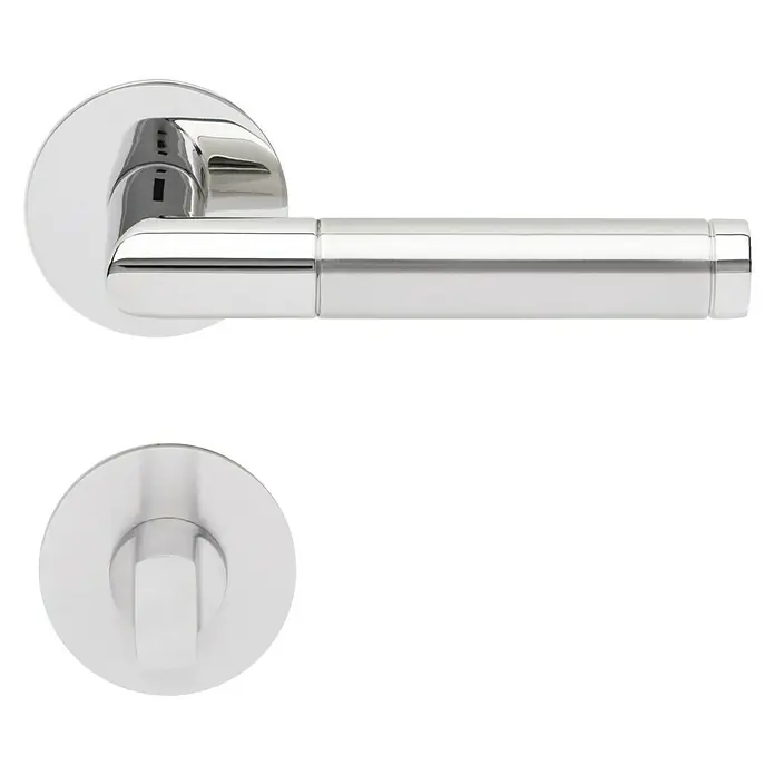 Diamond Doors Design Zimmertürgarnitur WC Oregon - Matt/Poliert - Vorderansicht