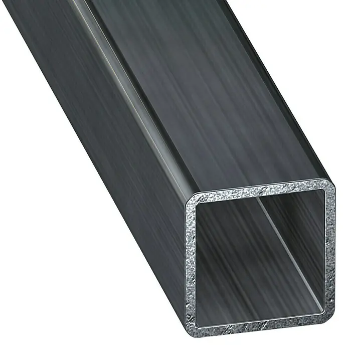 Kantoflex Četverokutna cijev - 2.000 x 30 x 30 mm, Debljina: 1,5 mm, Hladno valjani čelik - Pogled s lijeve strane