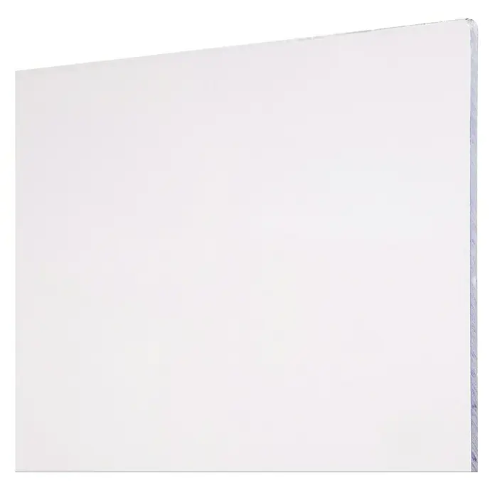 Placa de policarbonato compacto - 2 m x 1,3 m x 2,5 mm, Policarbonato, Transparente