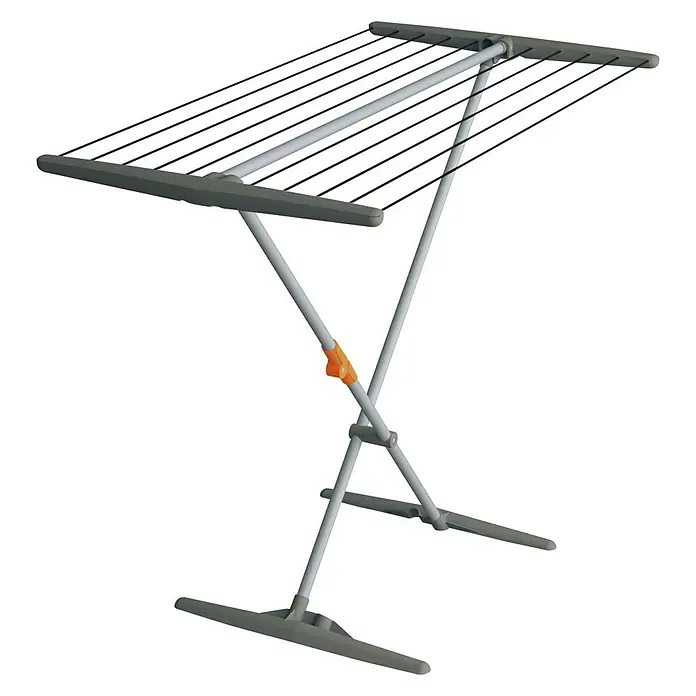 Stalak za sušenje rublja - Duljina uža za rublje: 11 m, Boja: Aluminij/crno-sivo - Pogled s desne strane