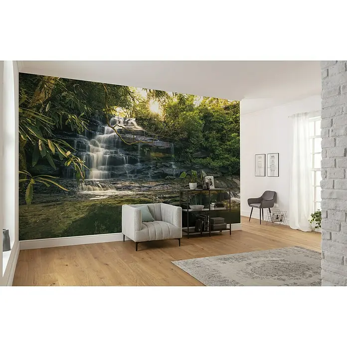 Komar Stefan Hefele Edition 2 Fototapete Golden Falls - 9 -tlg., B x H: 450 x 280 cm, Vlies - Stimmungsaufnahme