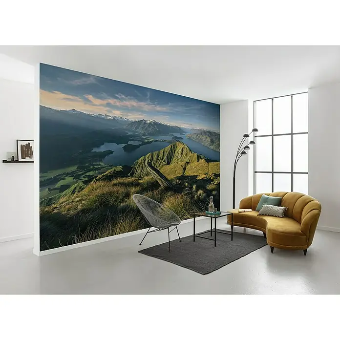 Komar Stefan Hefele Edition 2 Fototapete Green Ridges - 9 -tlg., B x H: 450 x 280 cm, Vlies - Stimmungsaufnahme