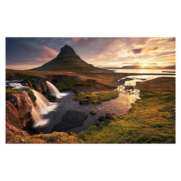 Komar Stefan Hefele Edition 2 Fototapete Guten Morgen auf Isländisch - 8 -tlg., B x H: 400 x 250 cm, Vlies - Vorderansicht