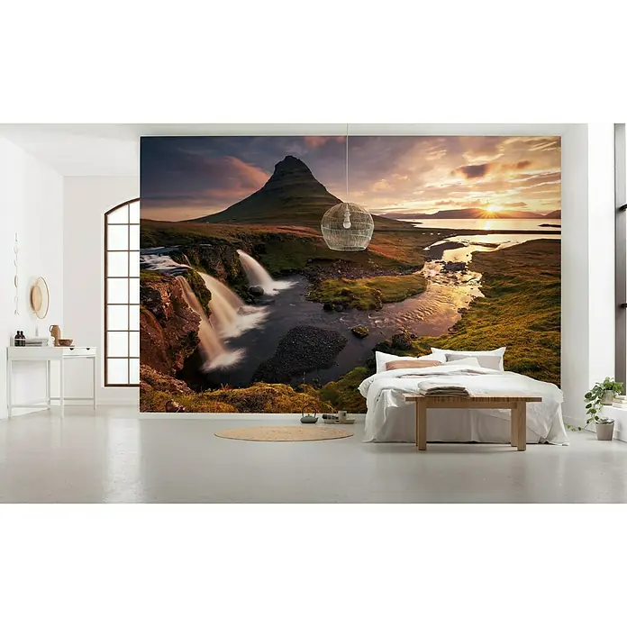 Komar Stefan Hefele Edition 2 Fototapete Guten Morgen auf Isländisch - 8 -tlg., B x H: 400 x 250 cm, Vlies - Stimmungsaufnahme