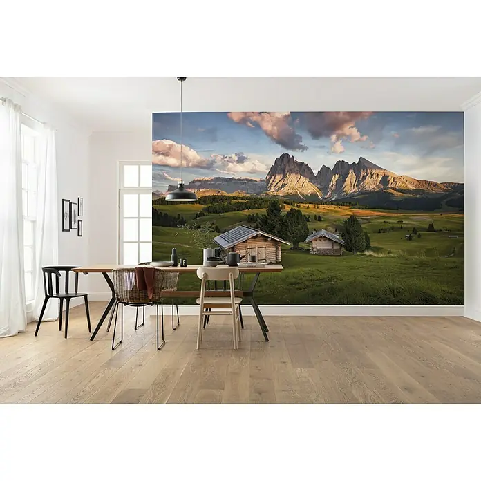Komar Stefan Hefele Edition 2 Fototapete Dolomitentraum - 9 -tlg., B x H: 450 x 280 cm, Vlies - Stimmungsaufnahme