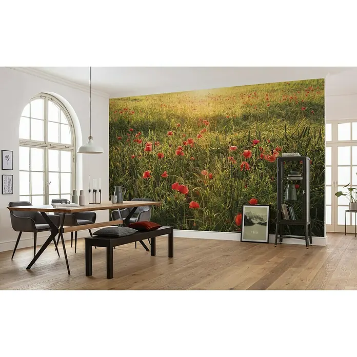 Komar Stefan Hefele Edition 2 Fototapete Poppy World - 9 -tlg., B x H: 450 x 280 cm, Vlies - Stimmungsaufnahme