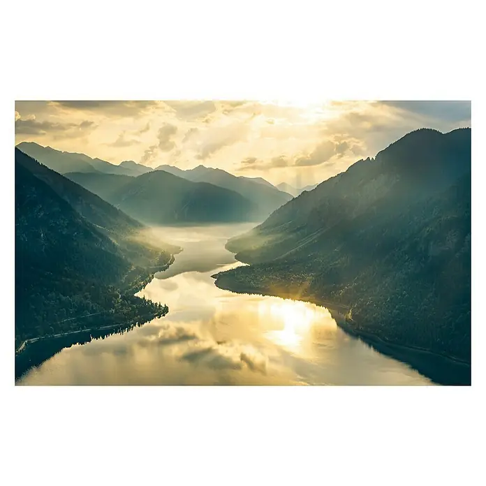Komar Stefan Hefele Edition 2 Fototapete Gold Mountains - 8 -tlg., B x H: 400 x 250 cm, Vlies - Vorderansicht