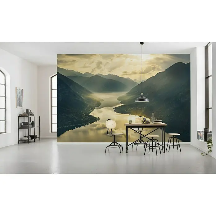 Komar Stefan Hefele Edition 2 Fototapete Gold Mountains - 8 -tlg., B x H: 400 x 250 cm, Vlies - Stimmungsaufnahme