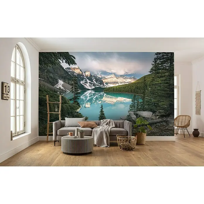 Komar Stefan Hefele Edition 2 Fototapete Magic Moraine Morning - 9 -tlg., B x H: 450 x 280 cm, Vlies - Stimmungsaufnahme