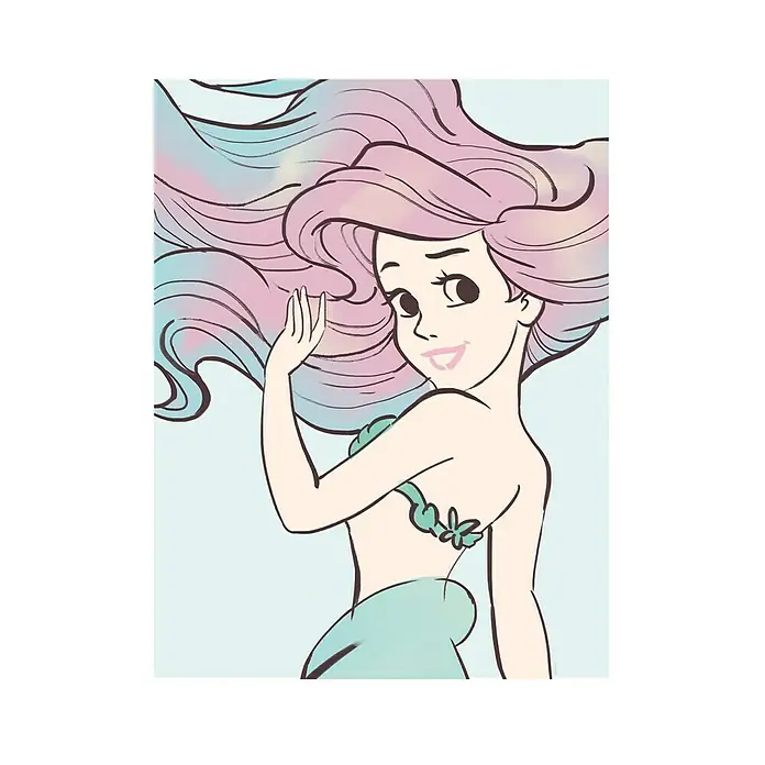 Komar Disney Edition 4 Poster Ariel Aquarell - Disney, B x H: 50 x 70 cm - Vorderansicht