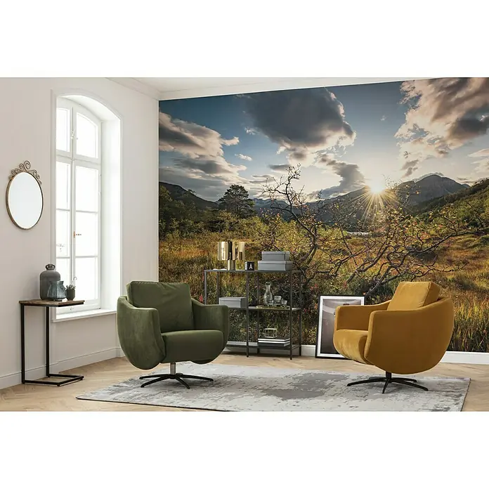 Komar Stefan Hefele Edition 2 Fototapete Norwegische Herbstwelten - 9 -tlg., B x H: 450 x 280 cm, Vlies - Stimmungsaufnahme