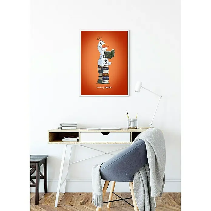 Komar Disney Edition 4 Poster Frozen Olaf Reading - Disney, B x H: 30 x 40 cm - Stimmungsaufnahme