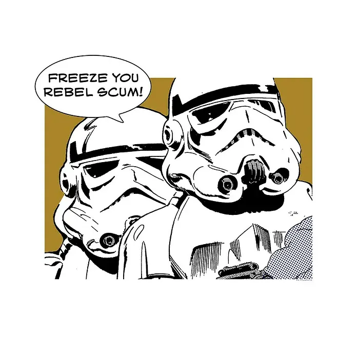 Komar Star Wars Poster Comic Quote Stormtrooper - Disney, B x H: 50 x 40 cm - Vorderansicht