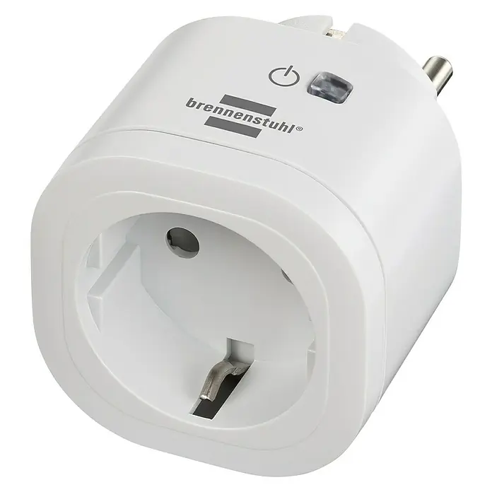 Brennenstuhl WiFi-Schaltsteckdose WA 3000 - Weiß, 13 A, Max. Anschlussleistung: 3.000 W - Vorderansicht