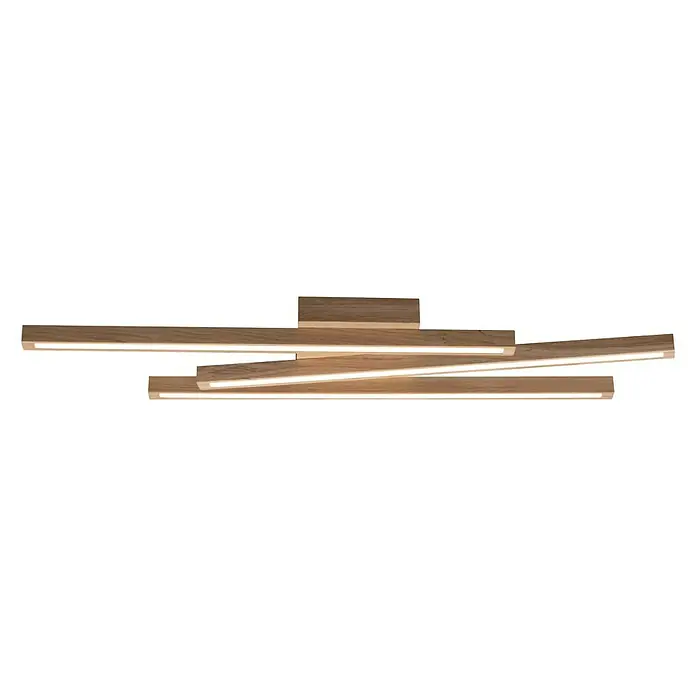 Spotlight LED-Deckenleuchte Linus - 27 W, L x B x H: 19 x 84,5 x 6,5 cm, Eiche, Warmweiß - Ansicht von unten
