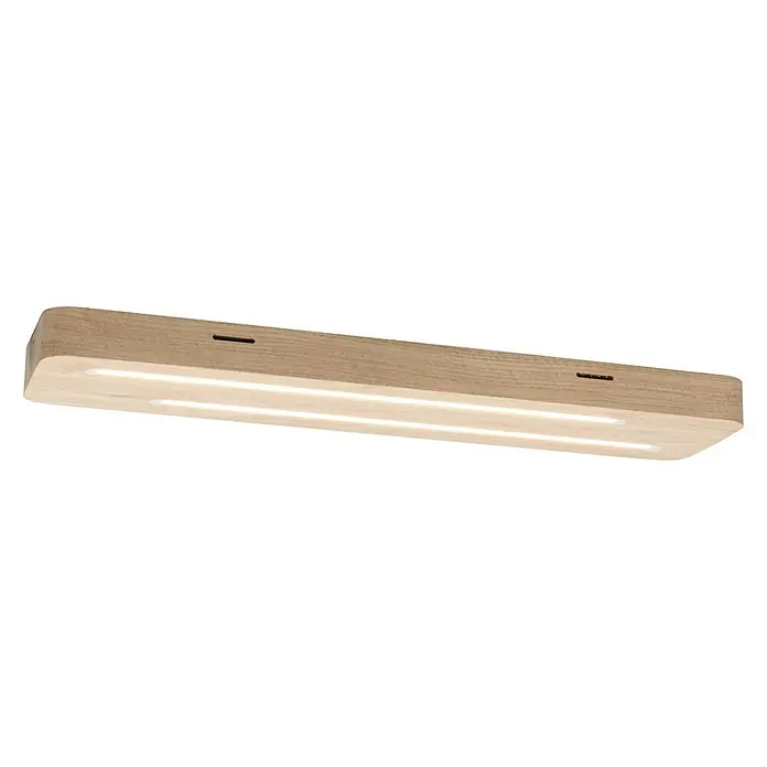 Spotlight LED-Deckenleuchte Neele - 12 W, L x B x H: 13 x 55 x 3,5 cm, Eiche, Warmweiß