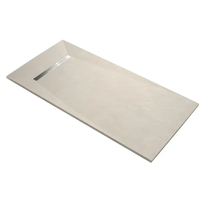 Camargue Plato de ducha Adriatic - L x An: 80 x 120 cm, Crema
