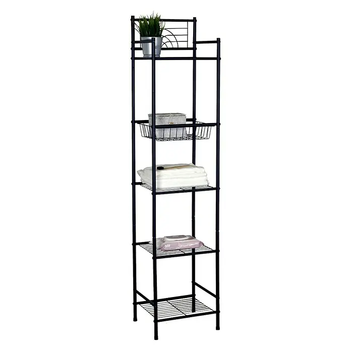 Estantería de baño Dinamic - L x An: 30 x 34 cm, Negro