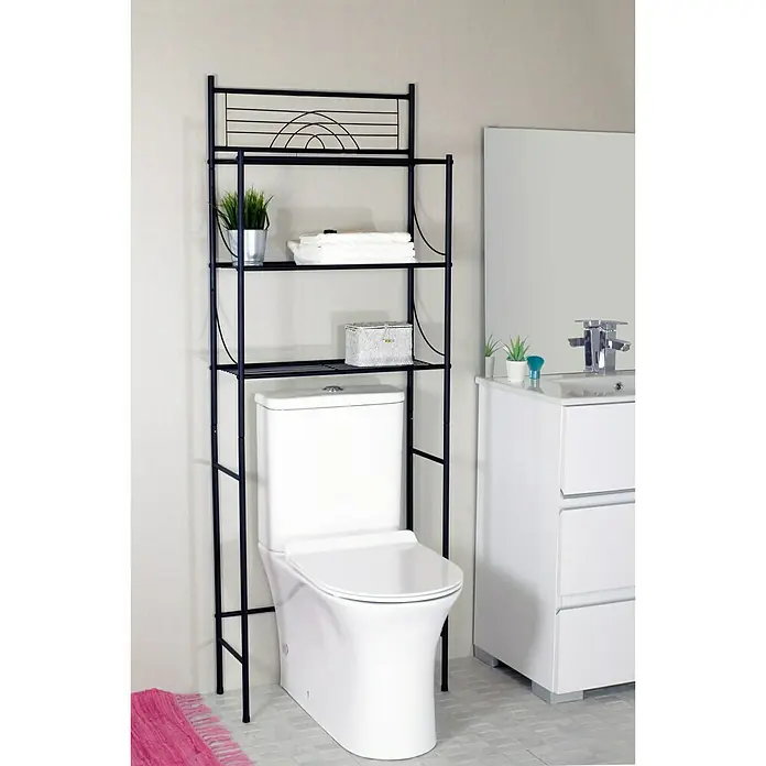Estantería de baño Dinamic - L x An: 24 x 59 cm, Negro