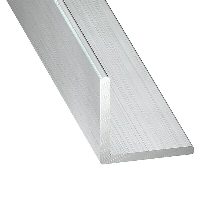 Rubni profil - D x Š x V: 2.000 x 15 x 15 mm, Debljina: 1,5 mm, Aluminij, Srebrne boje - Pogled s lijeve strane