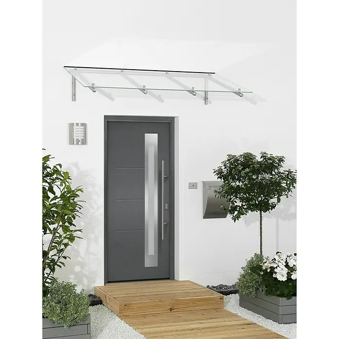 Hörmann EcoStar Haustür ISOPRO - 110 x 210 cm, DIN Anschlag: Rechts, Anthrazit Metallic - Stimmungsaufnahme