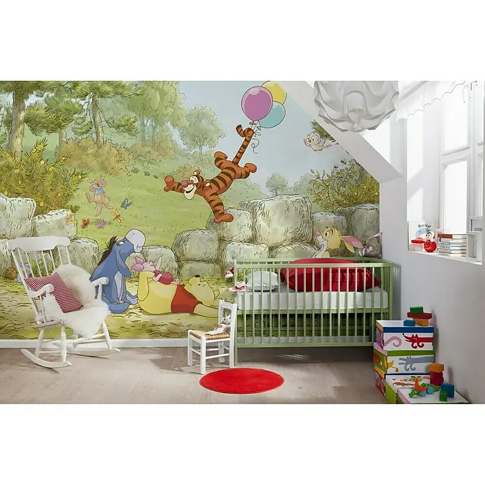 Komar Disney Edition 4 Fototapete Winnie Pooh Ballooning - 8 -tlg., B x H: 368 x 254 cm, Papier - Stimmungsaufnahme