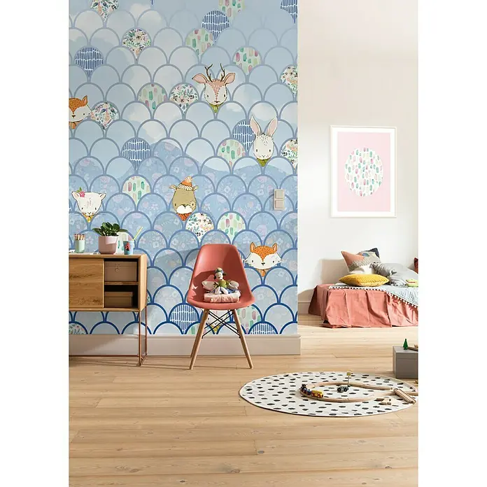 Komar Pure Fototapete Shelly Bluewave - 2 -tlg., B x H: 200 x 250 cm, Vlies - Stimmungsaufnahme