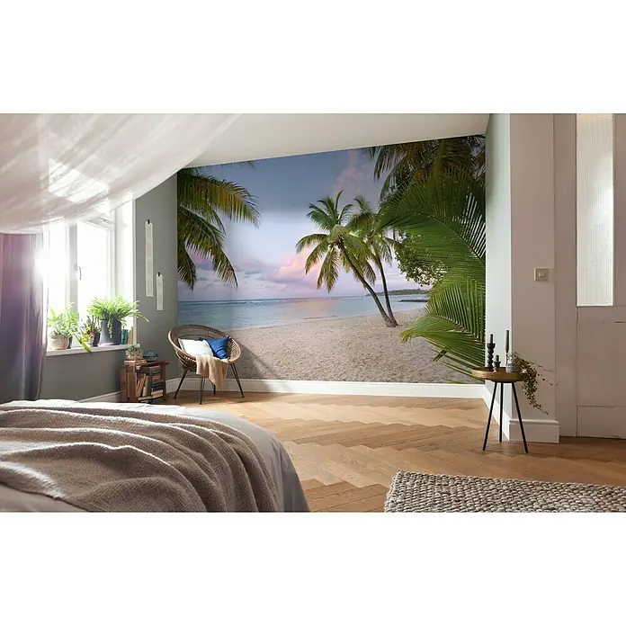 Komar Stefan Hefele Edition 1 Fototapete Paradise Morning - 4 -tlg., B x H: 400 x 250 cm, Vlies - Stimmungsaufnahme