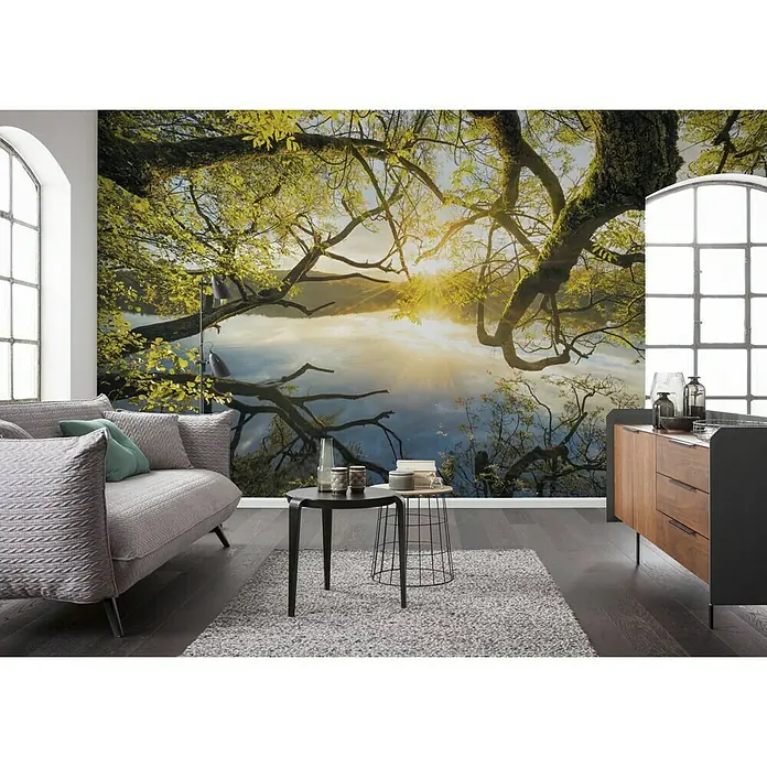 Komar Stefan Hefele Edition 1 Fototapete Golden Embrace - 4 -tlg., B x H: 400 x 250 cm, Vlies - Stimmungsaufnahme