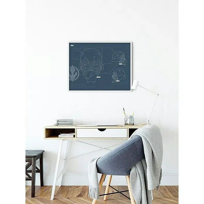 Komar Star Wars Poster EP9 Blueprint Kylo Helmet - Disney, B x H: 70 x 50 cm - Stimmungsaufnahme