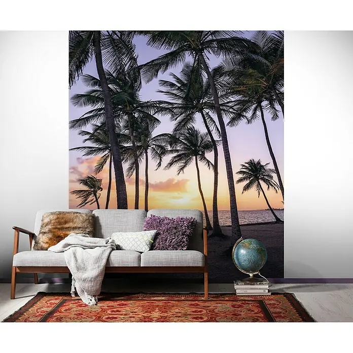 Komar Stefan Hefele Edition 1 Fototapete Palmtrees on Beach - 2 -tlg., B x H: 200 x 250 cm, Vlies - Stimmungsaufnahme