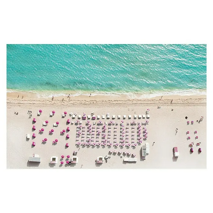 Komar Pure Fototapete Pink Umbrella - 4 -tlg., B x H: 400 x 250 cm, Vlies - Vorderansicht