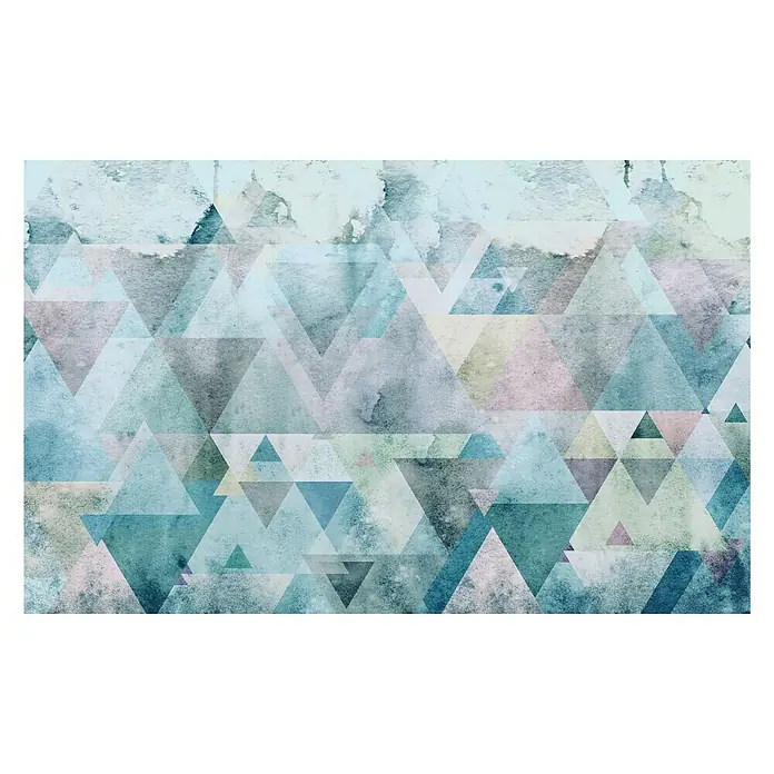 Komar Pure Fototapete Triangles Blue - 4 -tlg., B x H: 400 x 250 cm, Vlies - Vorderansicht