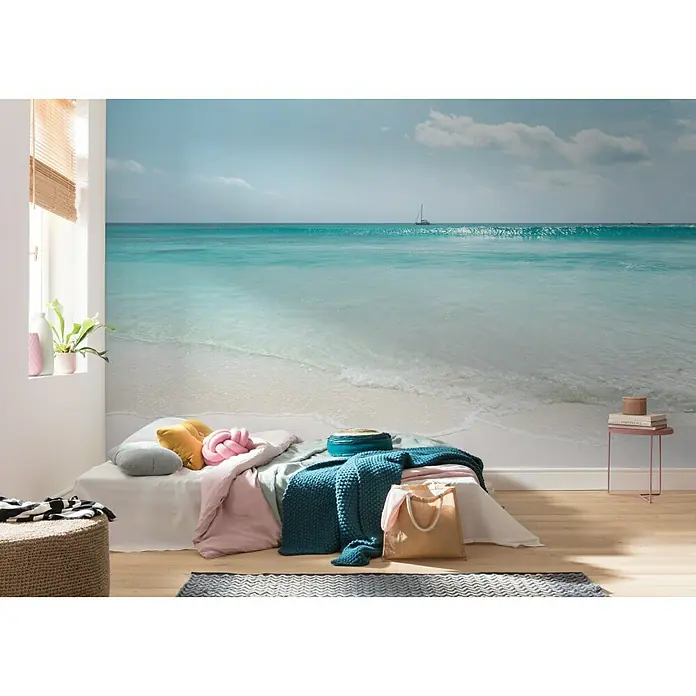 Komar Pure Fototapete Azur Ocean - 4 -tlg., B x H: 450 x 250 cm, Vlies - Stimmungsaufnahme