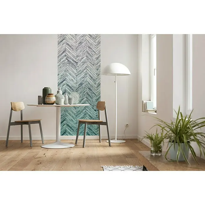 Komar Infinity Fototapete Herringbone Mint Panel - 1 -tlg., B x H: 100 x 250 cm, Vlies - Stimmungsaufnahme