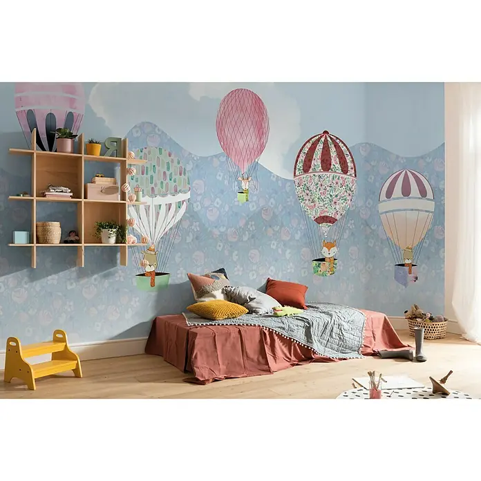 Komar Pure Fototapete Happy Balloon - 5 -tlg., B x H: 500 x 250 cm, Vlies - Stimmungsaufnahme