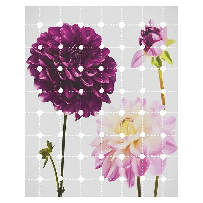 Komar Infinity Fototapete Flowers & Dots - 2 -tlg., B x H: 200 x 250 cm, Vlies - Vorderansicht