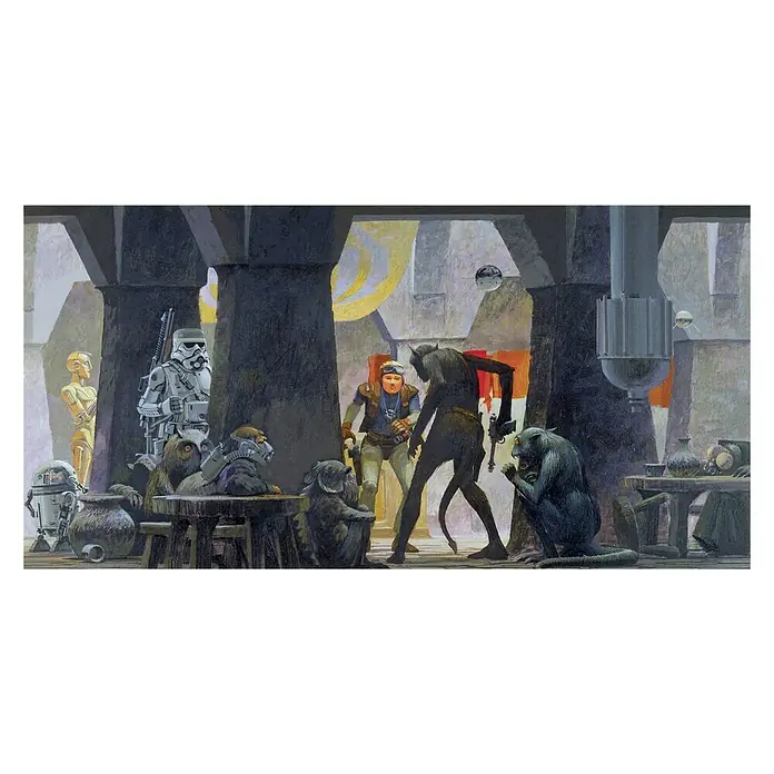 Komar Star Wars Fototapete RMQ Mos Eisley Streets - 10 -tlg., B x H: 500 x 250 cm, Vlies - Vorderansicht