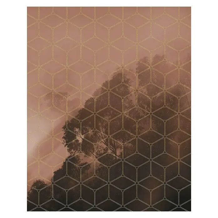 Komar Pure Fototapete Golden Grid - 2 -tlg., B x H: 200 x 250 cm, Vlies - Vorderansicht