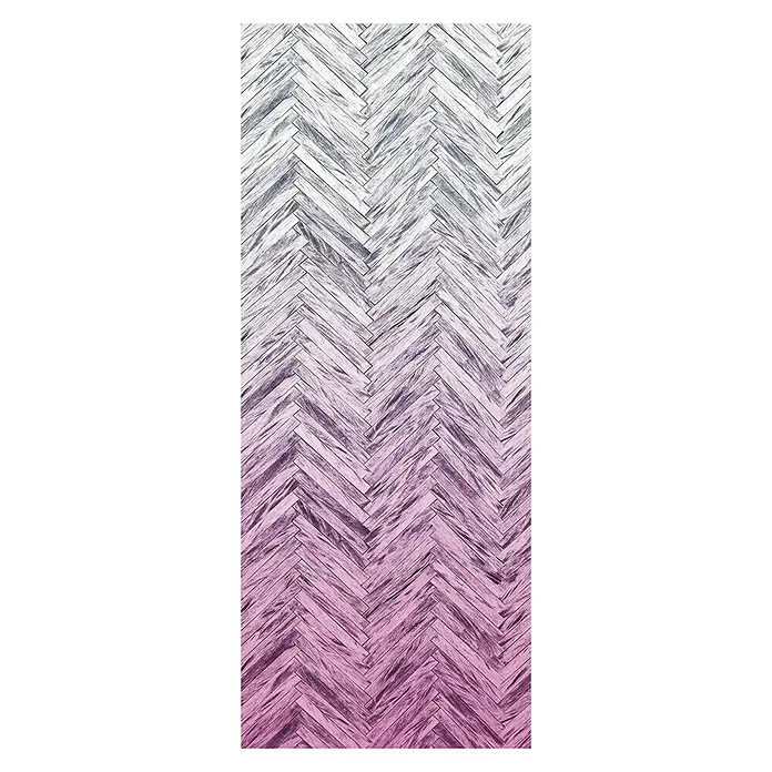 Komar Infinity Fototapete Herringbone Pink Panel - 1 -tlg., B x H: 100 x 250 cm, Vlies - Vorderansicht