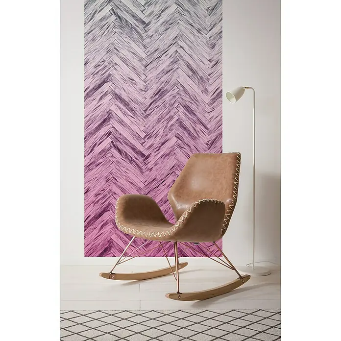 Komar Infinity Fototapete Herringbone Pink Panel - 1 -tlg., B x H: 100 x 250 cm, Vlies - Stimmungsaufnahme