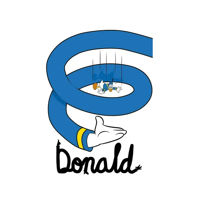 Komar Disney Edition 4 Poster Donald Duck Spiral - Disney, B x H: 50 x 70 cm - Vorderansicht