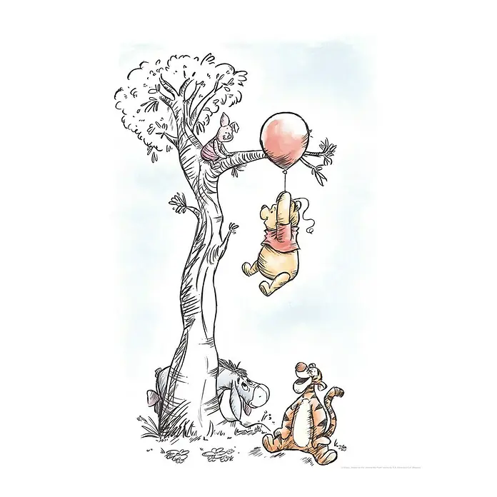 Komar Disney Edition 4 Poster Winnie Pooh Hang On - Disney, B x H: 30 x 40 cm - Vorderansicht