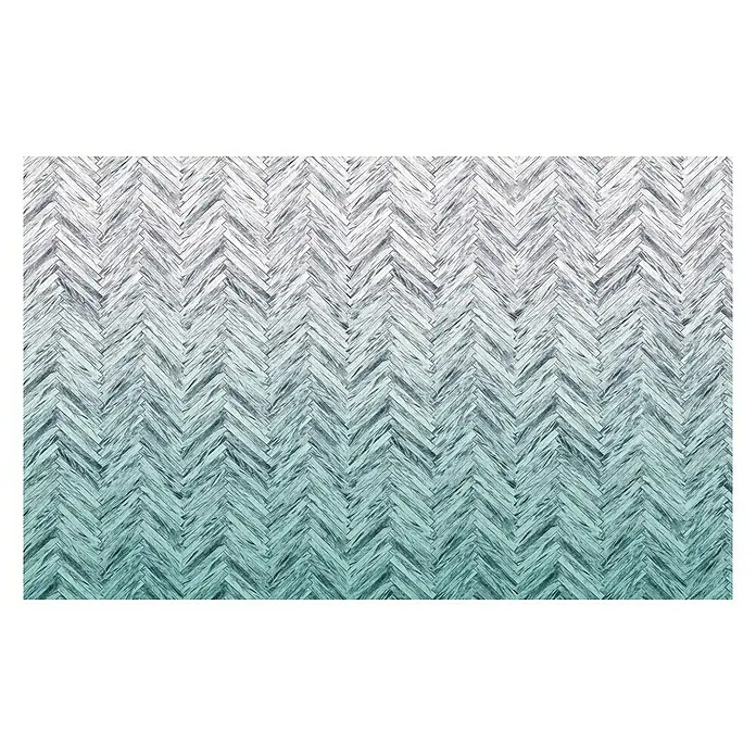 Komar Infinity Fototapete Herringbone Mint - 4 -tlg., B x H: 400 x 250 cm, Vlies - Vorderansicht