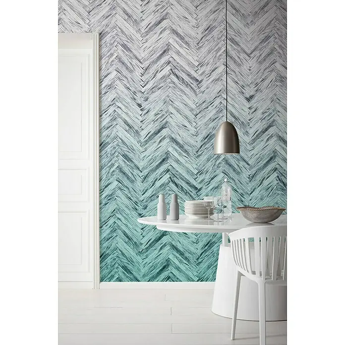 Komar Infinity Fototapete Herringbone Mint - 4 -tlg., B x H: 400 x 250 cm, Vlies - Stimmungsaufnahme