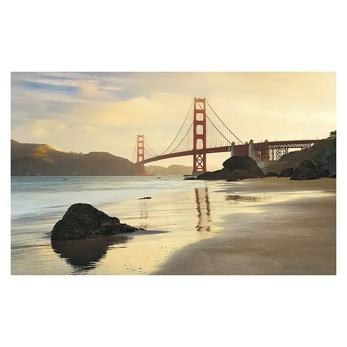 Komar Stefan Hefele Edition 1 Fototapete Golden Gate - 4 -tlg., B x H: 400 x 250 cm, Vlies - Vorderansicht