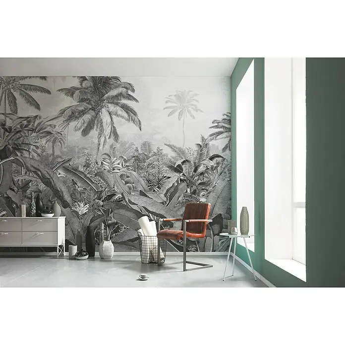 Komar Pure Fototapete Amazonia Black & White - 4 -tlg., B x H: 400 x 250 cm, Vlies - Stimmungsaufnahme