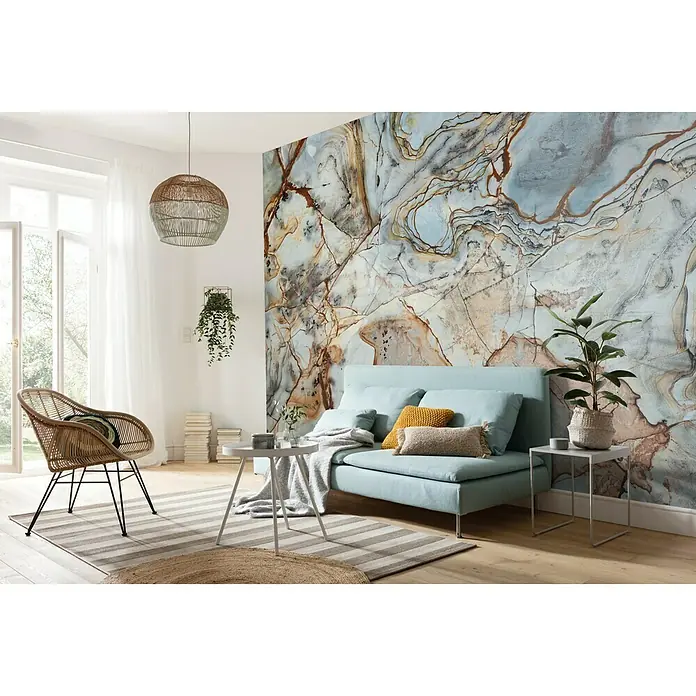 Komar Pure Fototapete Marble - 4 -tlg., B x H: 400 x 250 cm, Vlies - Stimmungsaufnahme