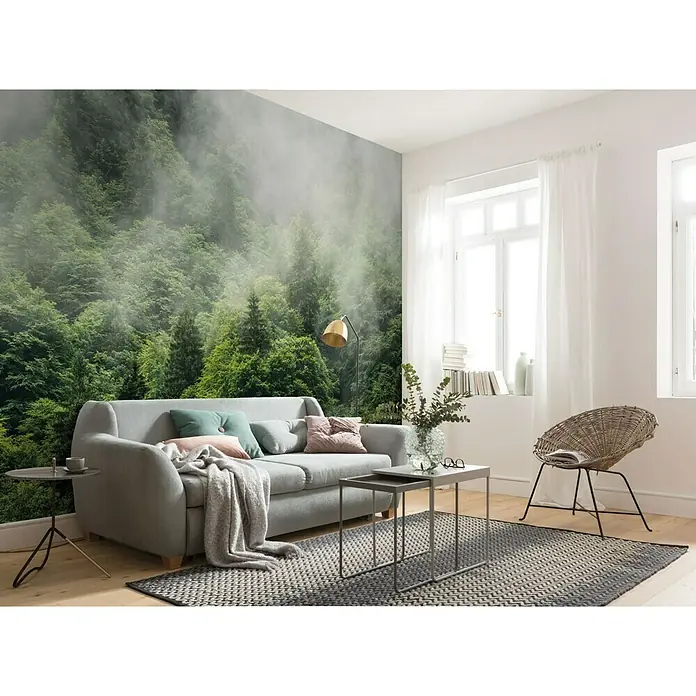 Komar Pure Fototapete Forest Land - 4 -tlg., B x H: 400 x 250 cm, Vlies - Stimmungsaufnahme